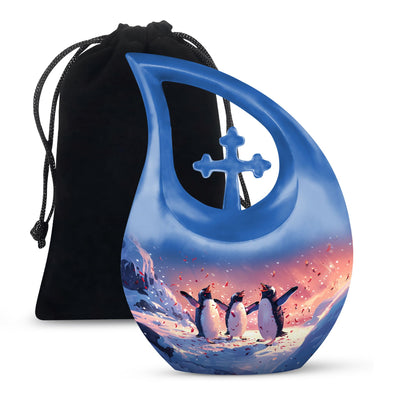 Penguin themed extra-large Urn
