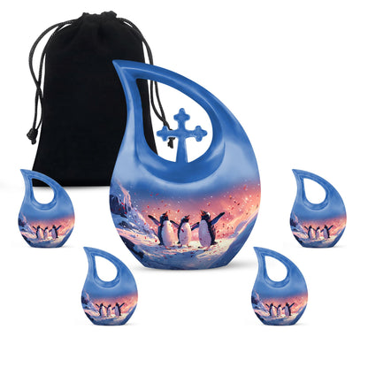 Penguin themed extra-large Urn
