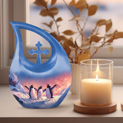 Penguin themed extra-large Urn