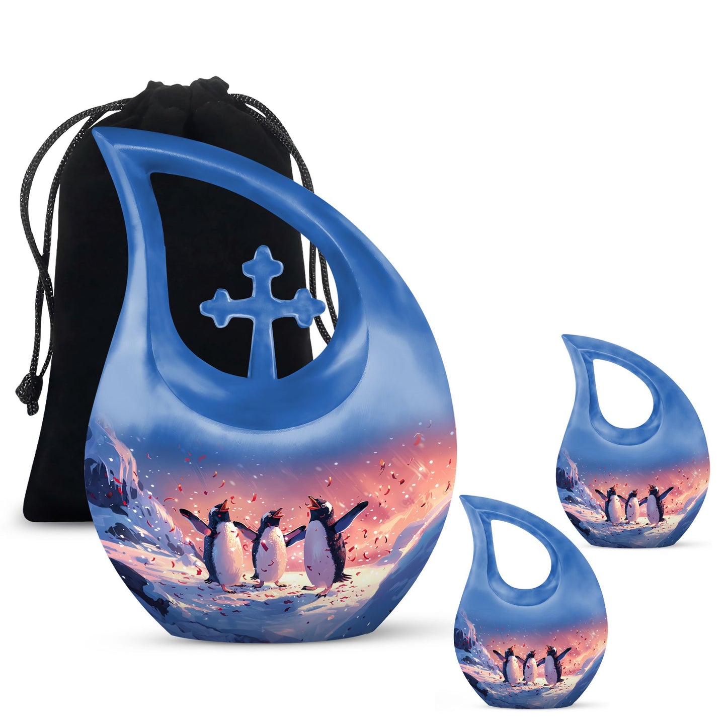 Penguin themed extra-large Urn