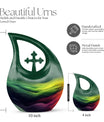 Abstract Cross Drop Medium Size Memorial Urn