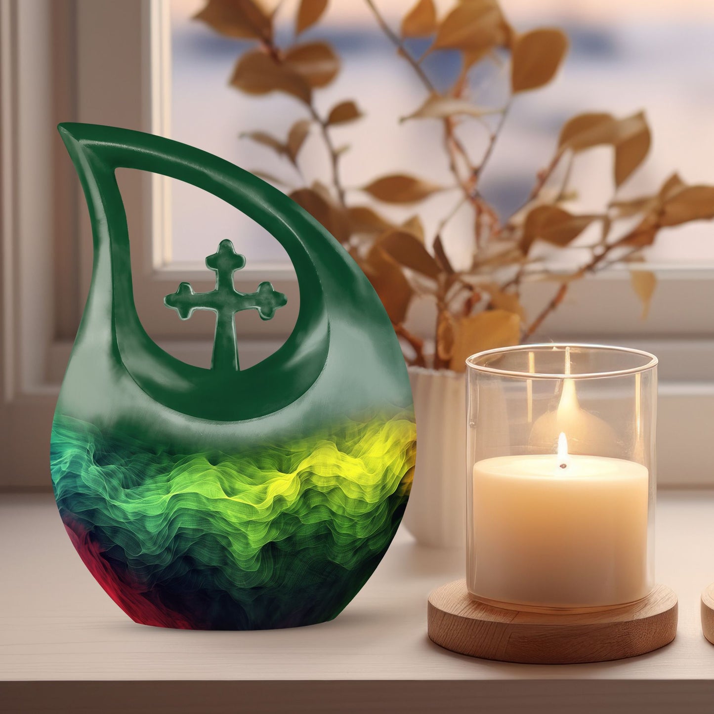 abstract urn customizable for human ashes