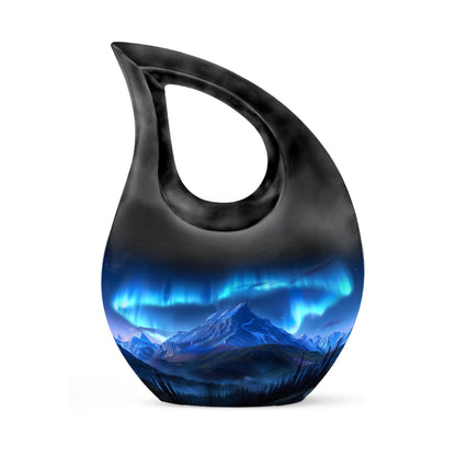 Cross Drop Arora Borealis urn