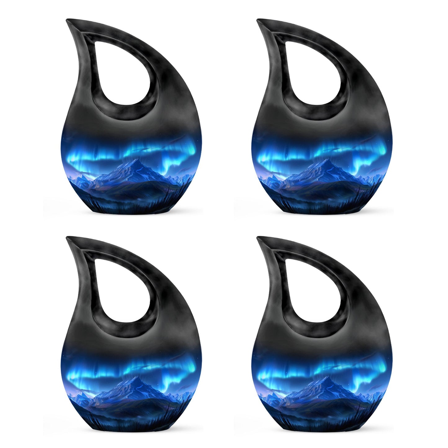Cross Drop Arora Borealis urn