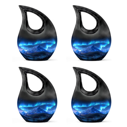 Cross Drop Arora Borealis urn