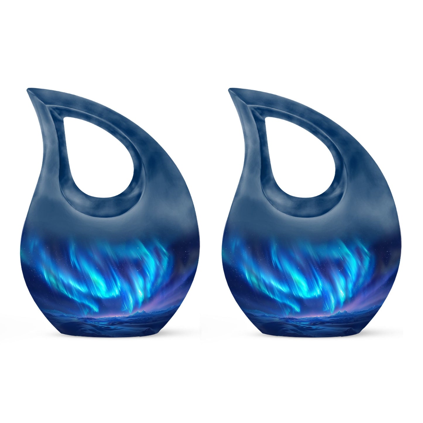 Extra Large Aurora Borealis Cross-Drop urn