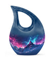 Blue Aurora Borealis Urn