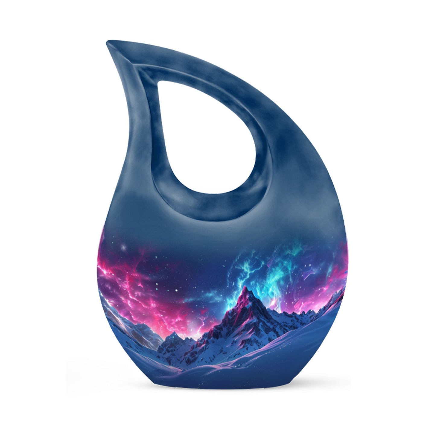 Blue Aurora Borealis Urn