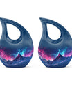 Blue Aurora Borealis Urn