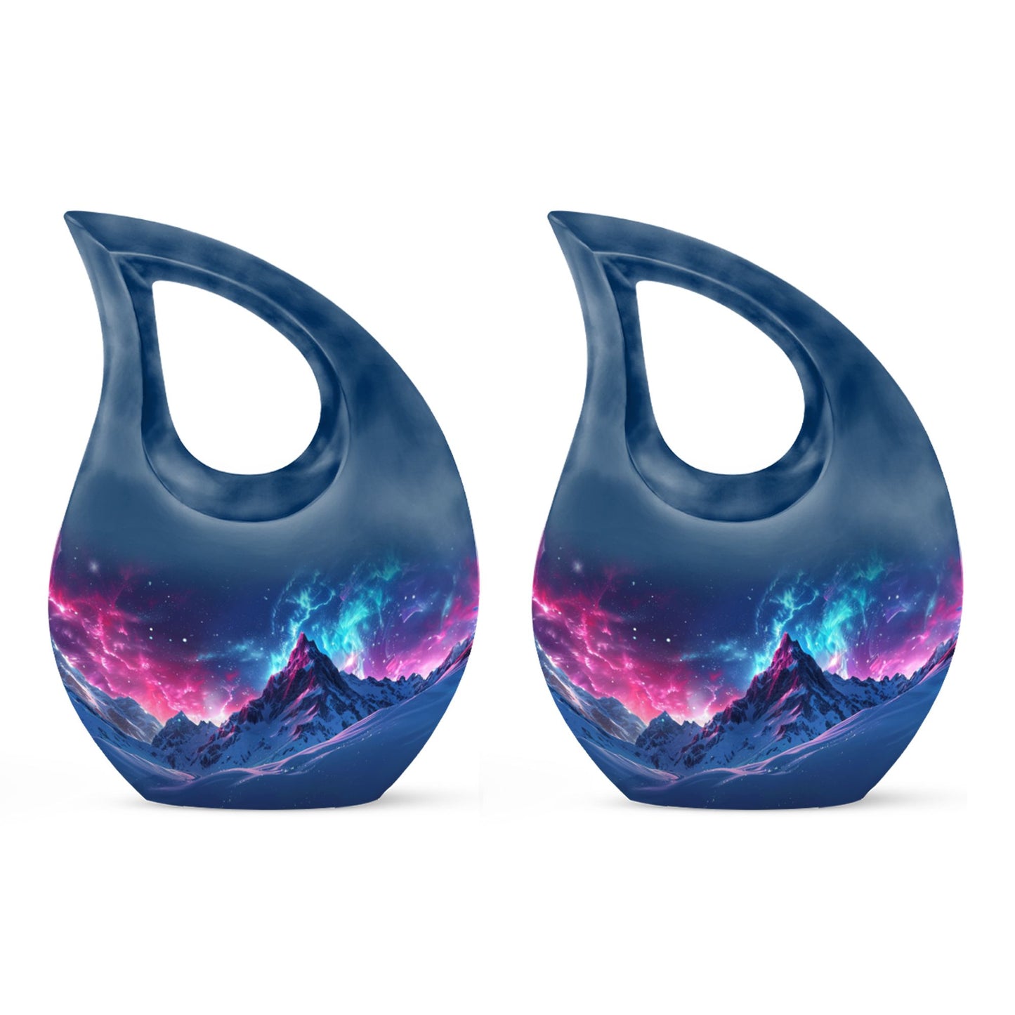 Blue Aurora Borealis Urn