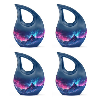 Blue Aurora Borealis Urn