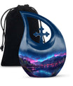 Aurora Borealis Metal Cremation Urn