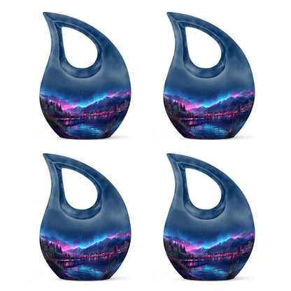 Aurora Borealis Metal Cremation Urn