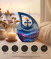 Aurora Borealis Metal Cremation Urn