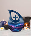 Aurora Borealis Metal Cremation Urn