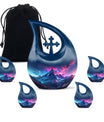 Aurora Borealis Cross Drop Large Cremation Urn - An Affordable Urn