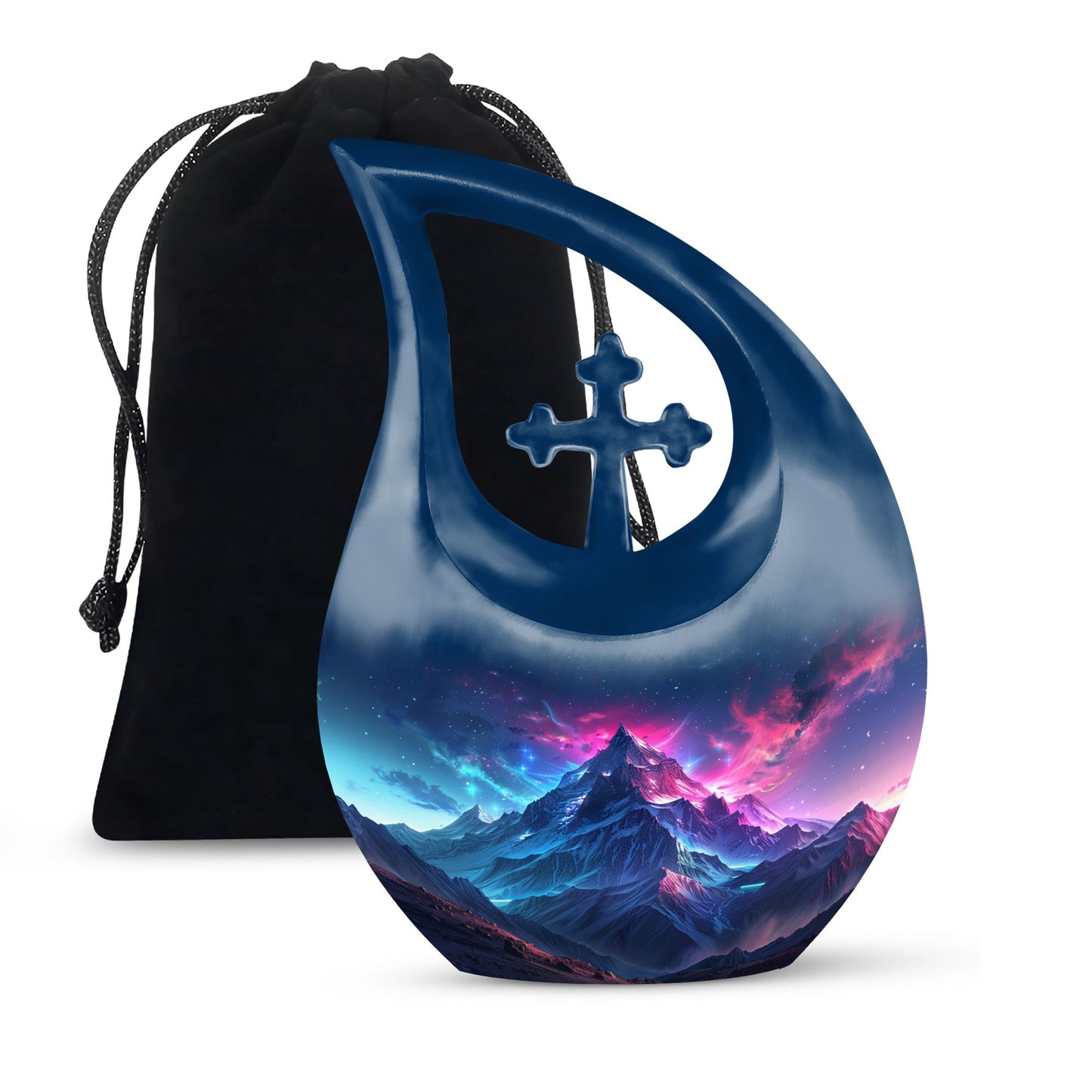 Personalized Galaxy Cremation Urn for Human Ashes - 10-inch, 200 cu in - Yatskia