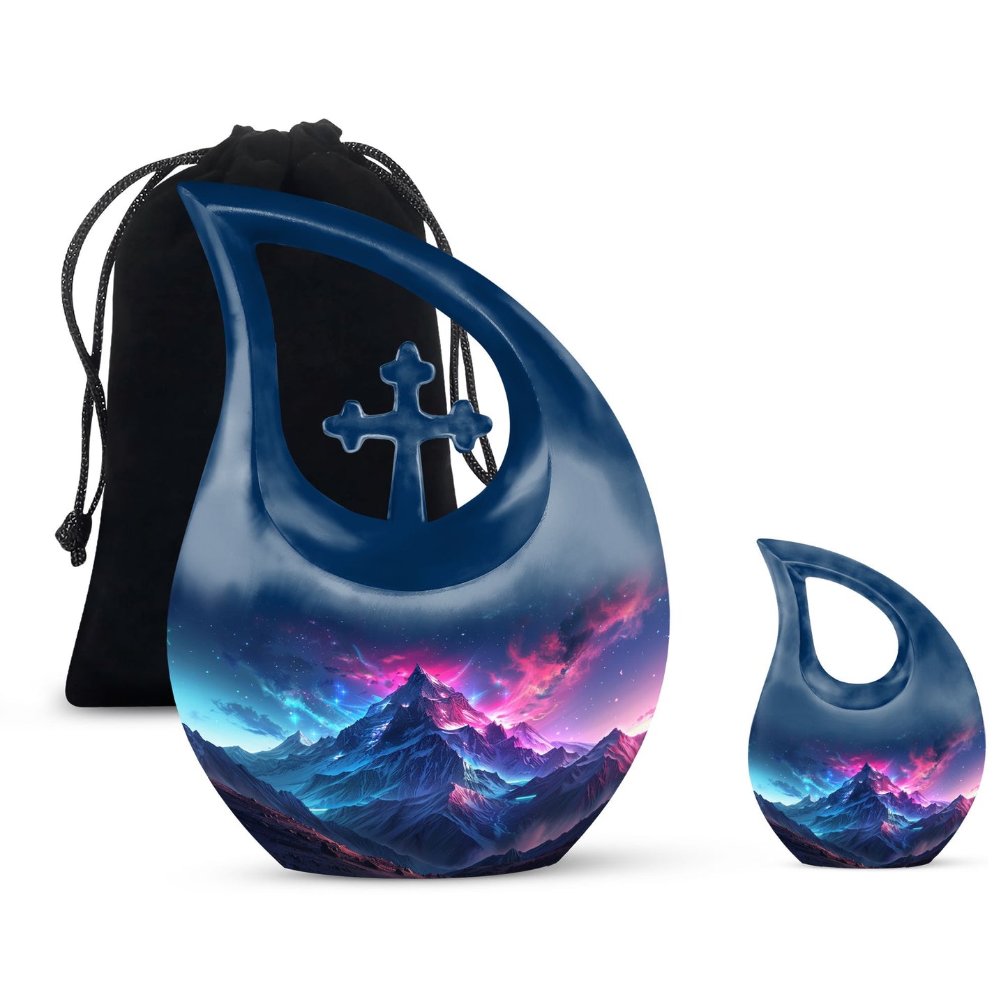 Personalized Galaxy Cremation Urn for Human Ashes - 10-inch, 200 cu in - Yatskia
