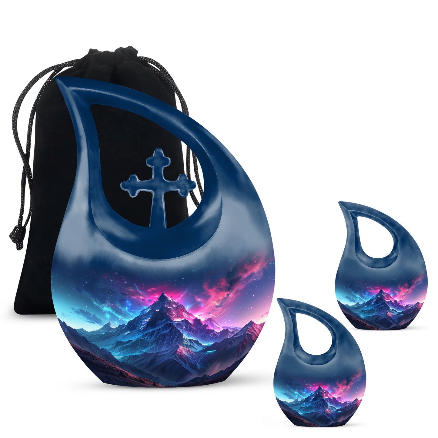 Personalized Galaxy Cremation Urn for Human Ashes - 10-inch, 200 cu in - Yatskia