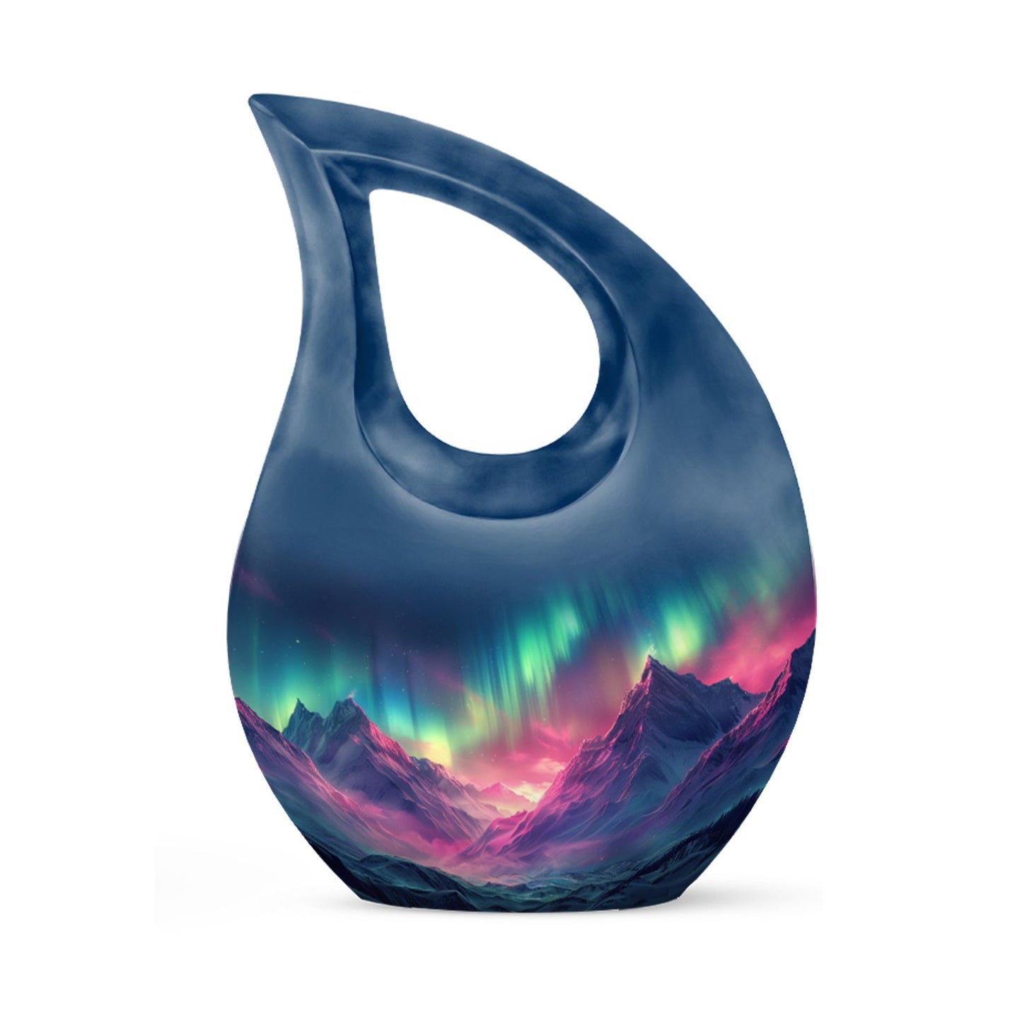 Personalized Aurora Borealis urn