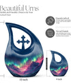 Personalized Aurora Borealis urn