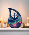 Personalized Aurora Borealis urn
