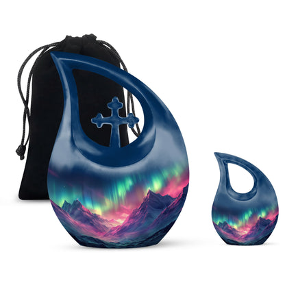 Personalized Galaxy Memorial Urn for Human Ashes - 10-inch, 200 cu in - Yatskia