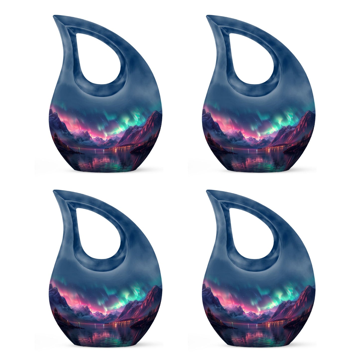 Aurora Borealis Theme 3 Inch Keepsake Pack of 4