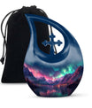 Aurora Borealis Theme Large Urn 10 Inch
