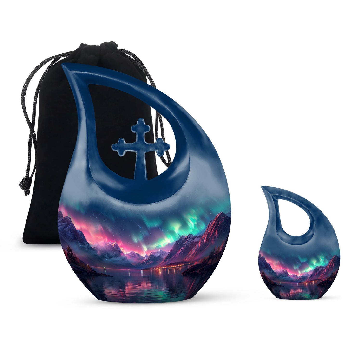Personalized Galaxy Memorial Urn for Human Ashes - 10-inch, 200 cu in - Yatskia