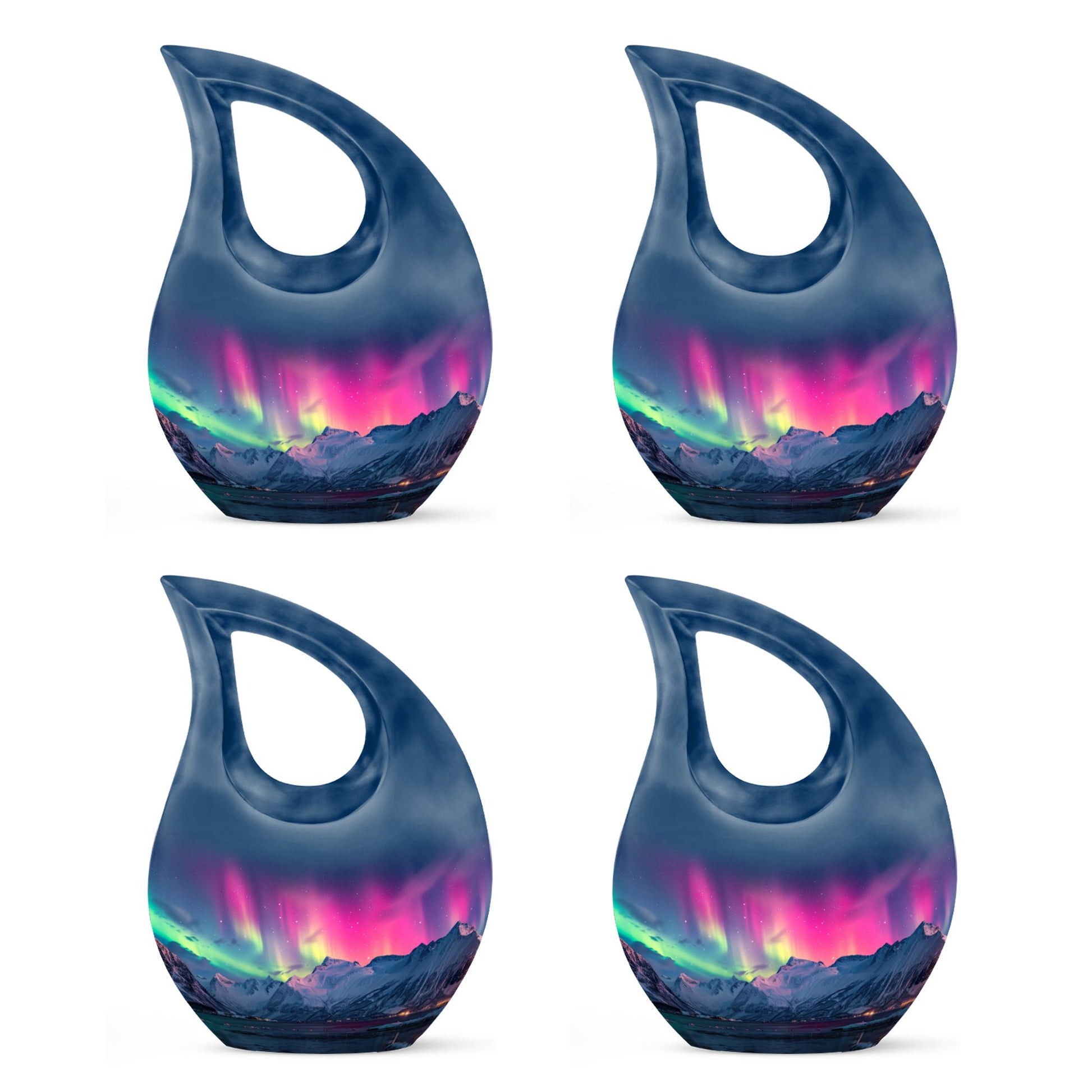 Aurora Borealis Theme 3 Inch Keepsake Pack of 4