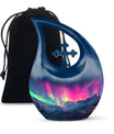 Twilight Aurora Borealis Cremation Urn - Memorial Sentinel