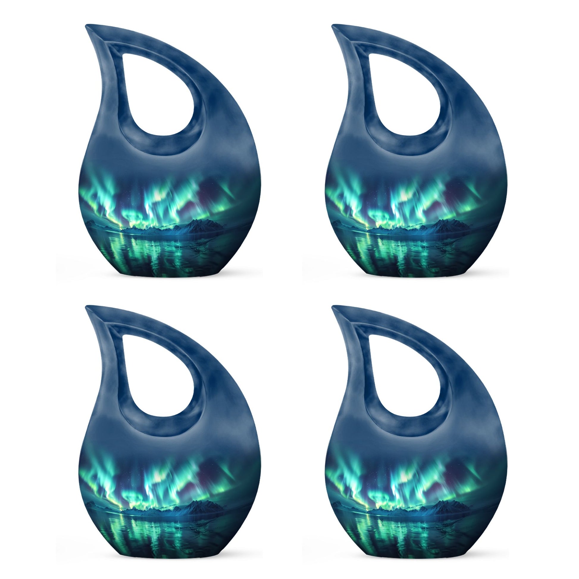 Aurora Borealis Borealis Theme 3 Inch Keepsake Pack of 4