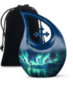 Aurora Borealis Borealis Theme Large Urn 10 Inch