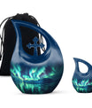 Aurora Borealis Borealis Theme Large Urn With 1 Keepsake Urn