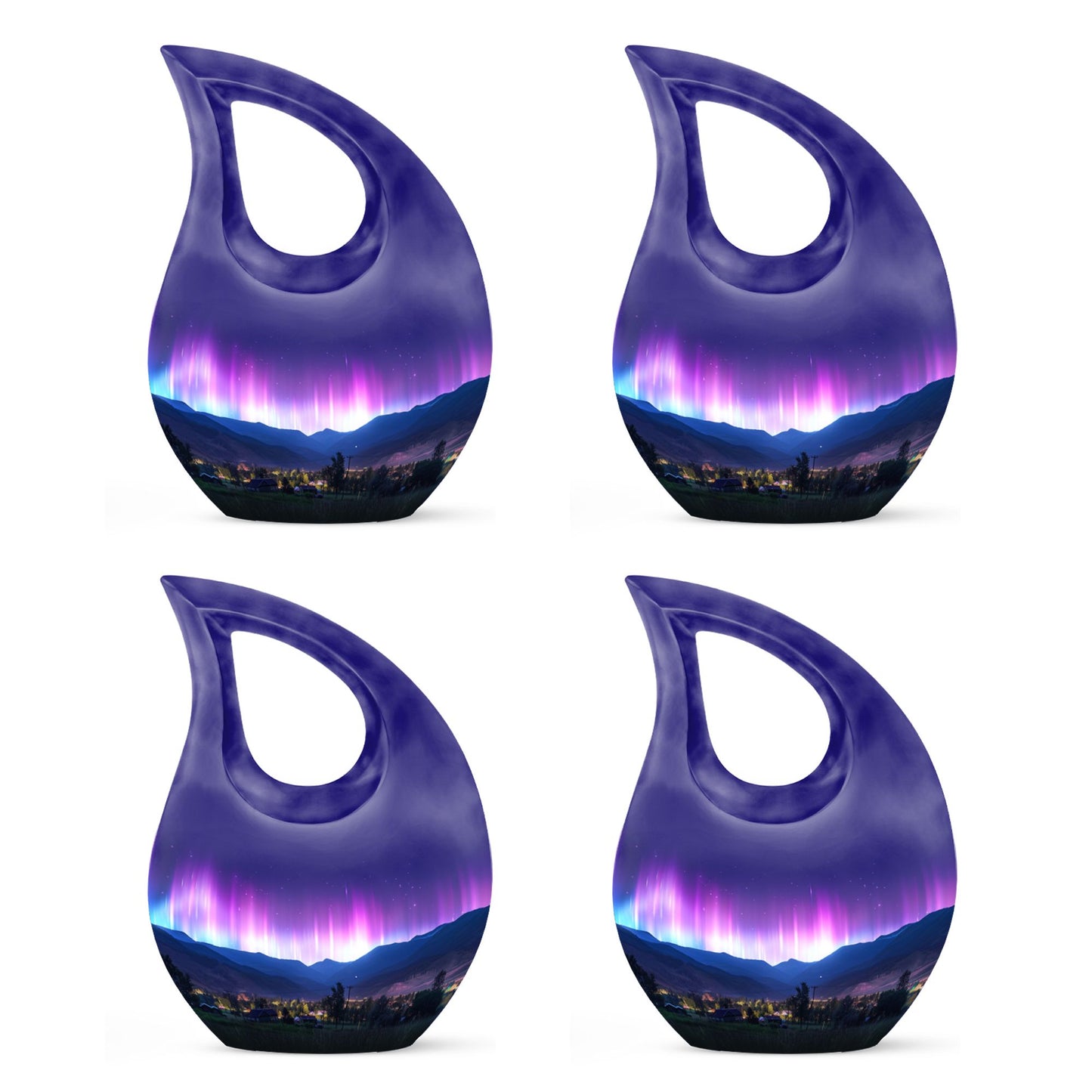 Aurora Borealis Theme 3 Inch Keepsake Pack of 4