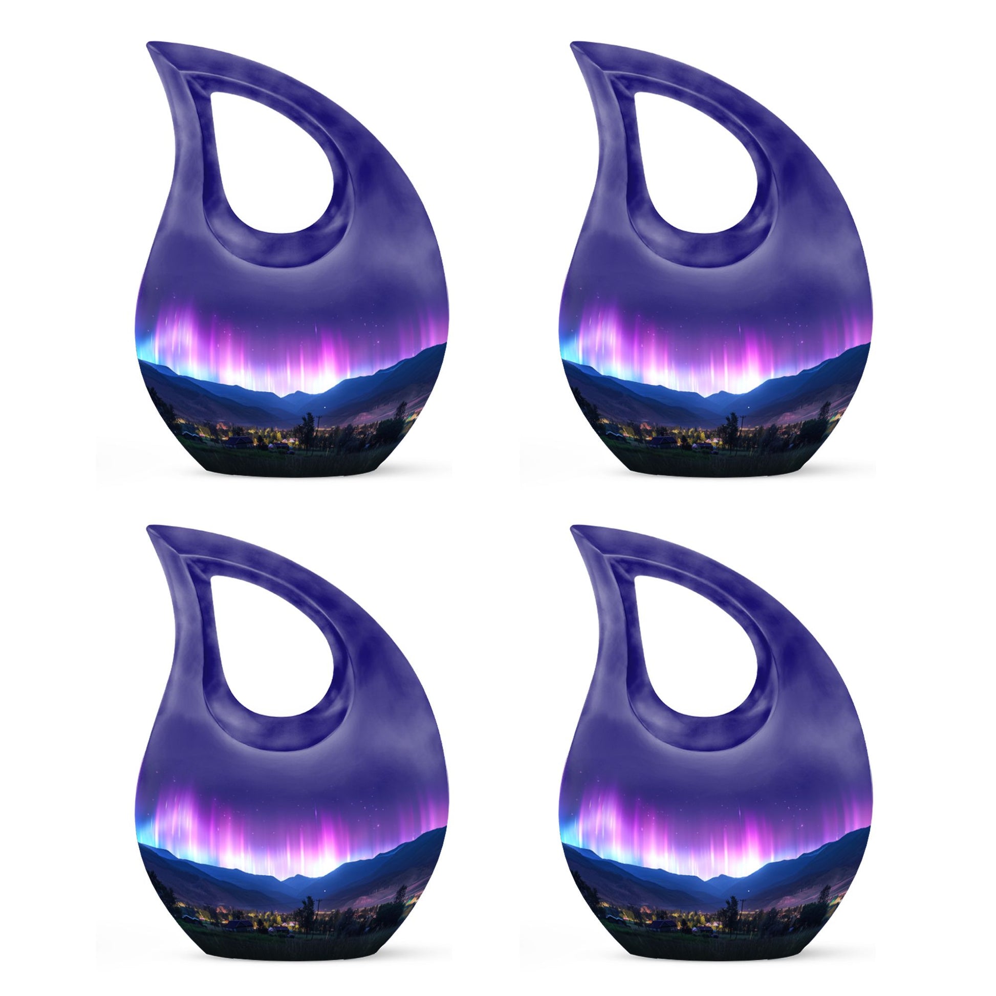 Aurora Borealis Theme 3 Inch Keepsake Pack of 4