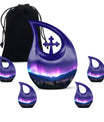 Aurora Borealis Cross Drop - A Reflective Remembrance Urn