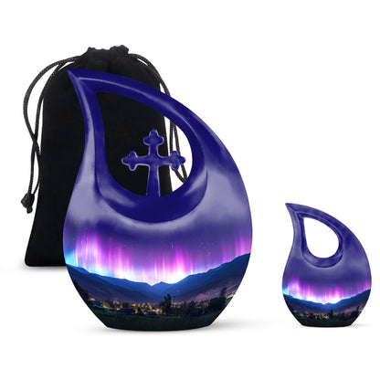 Personalized Galaxy Cremation Urn for Human Ashes - 10-inch, 200 cu in - Yatskia