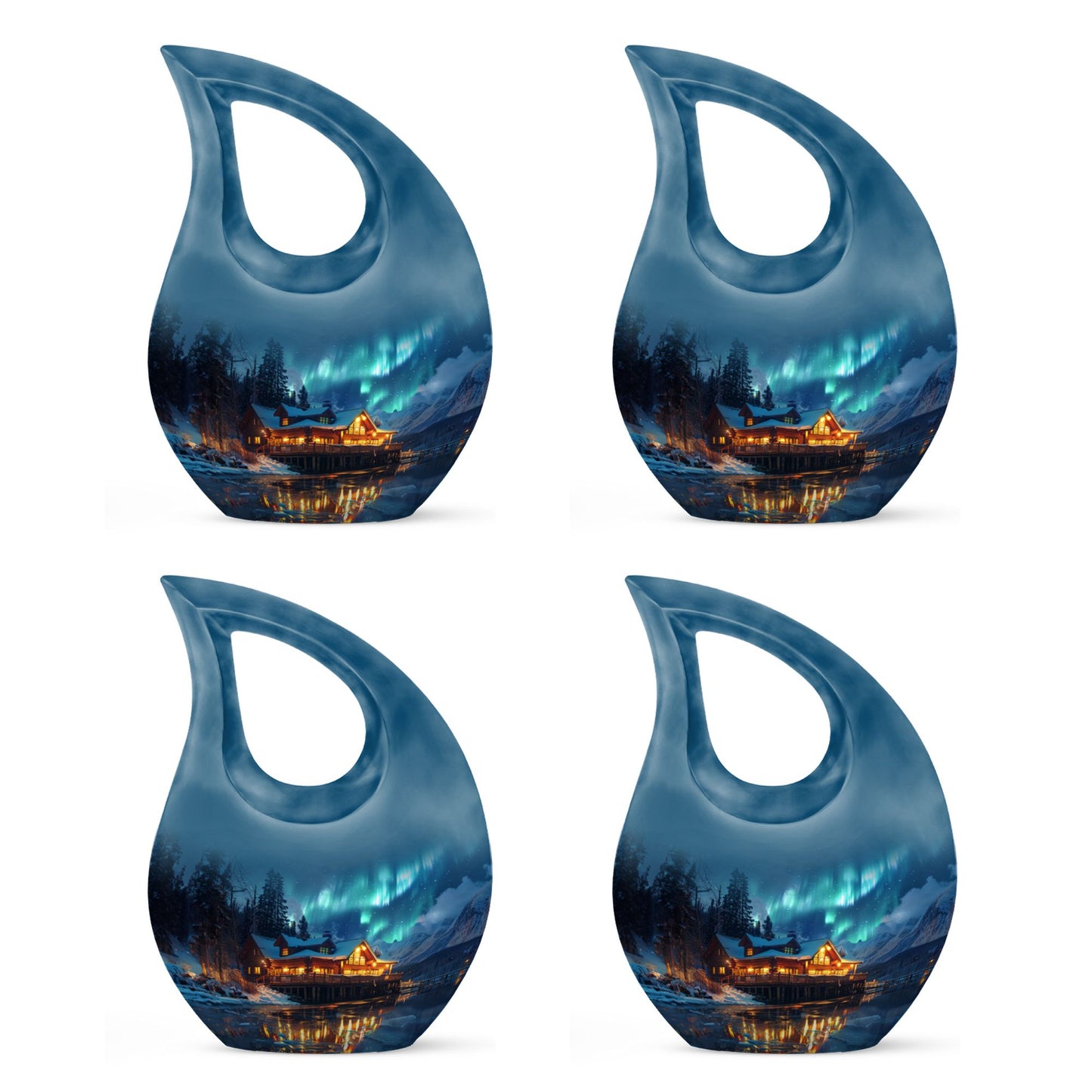 Aurora Borealis Borealis Theme 3 Inch Keepsake Pack of 4