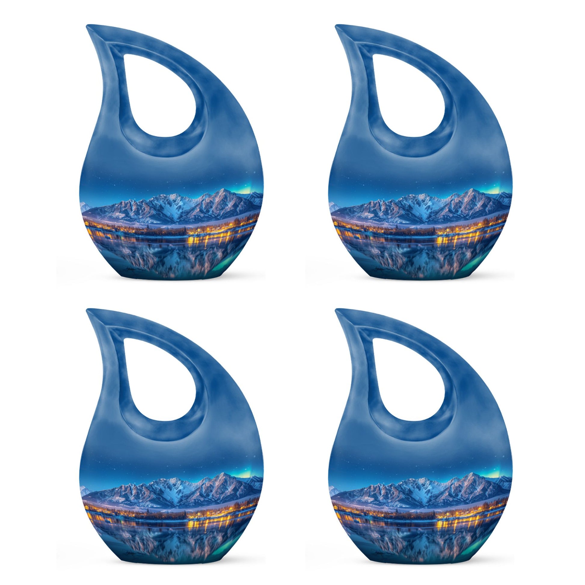 Aurora Borealis Theme 3 Inch Keepsake Pack of 4