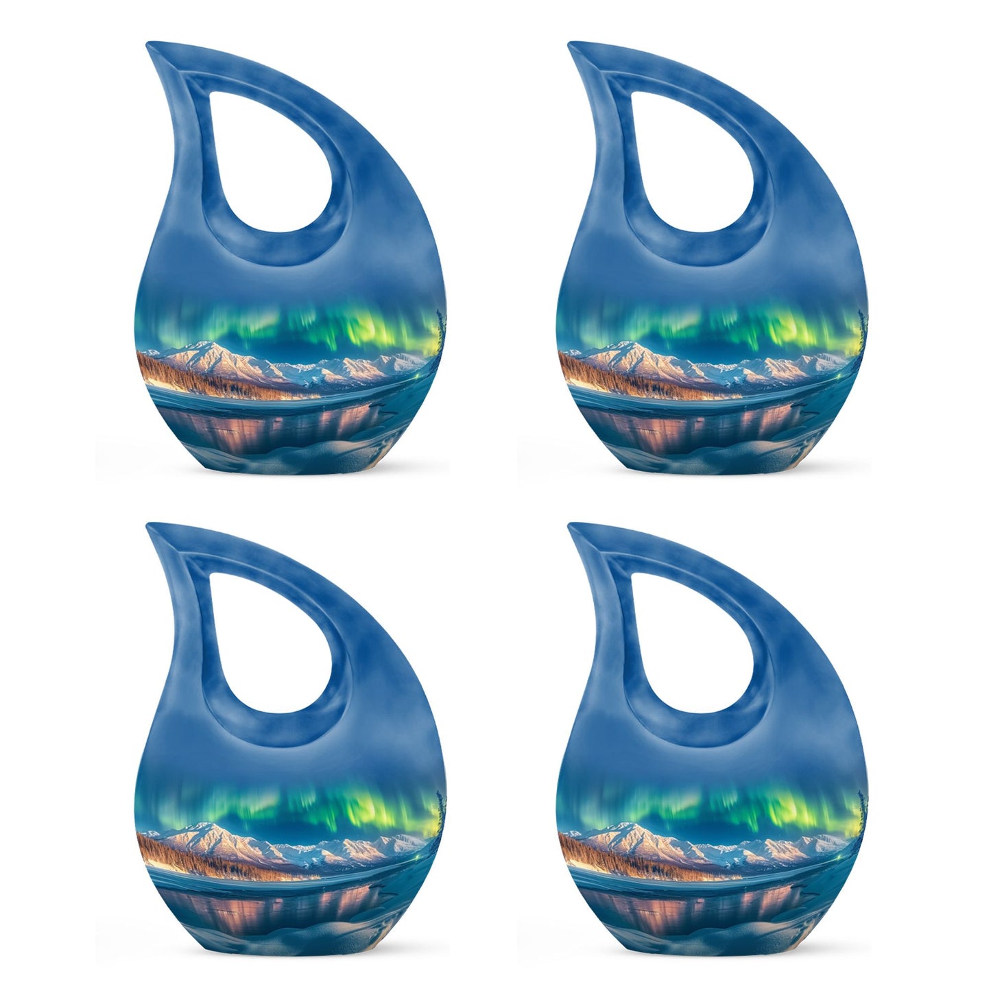 Aurora Borealis Theme 3 Inch Keepsake Pack of 4