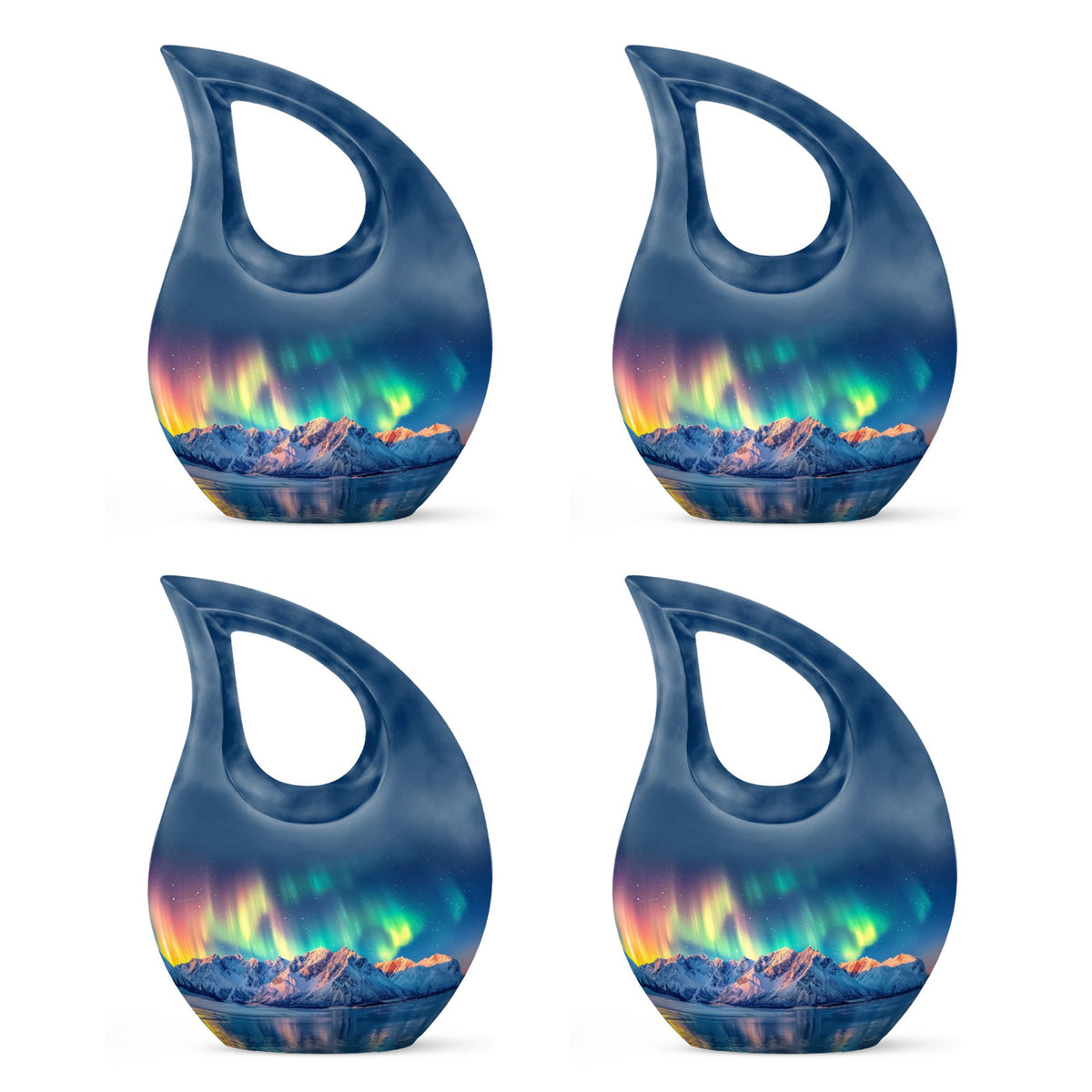 Aurora Borealis Theme 3 Inch Keepsake Pack of 4