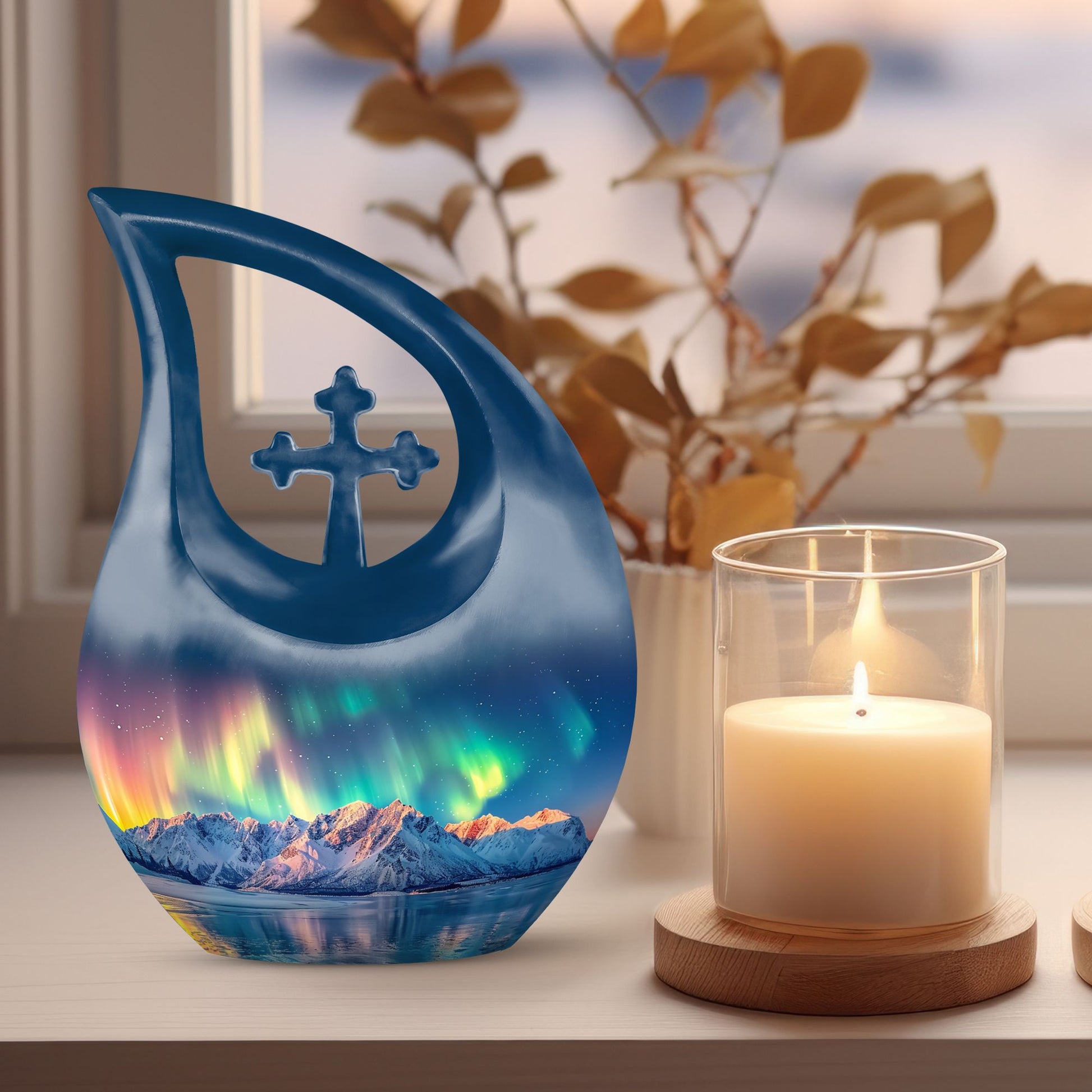 Affordable Aurora Borealis urn