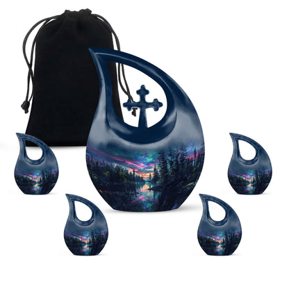 Personalized Galaxy Cremation Urn for Human Ashes - 10-inch, 200 cu in - Yatskia