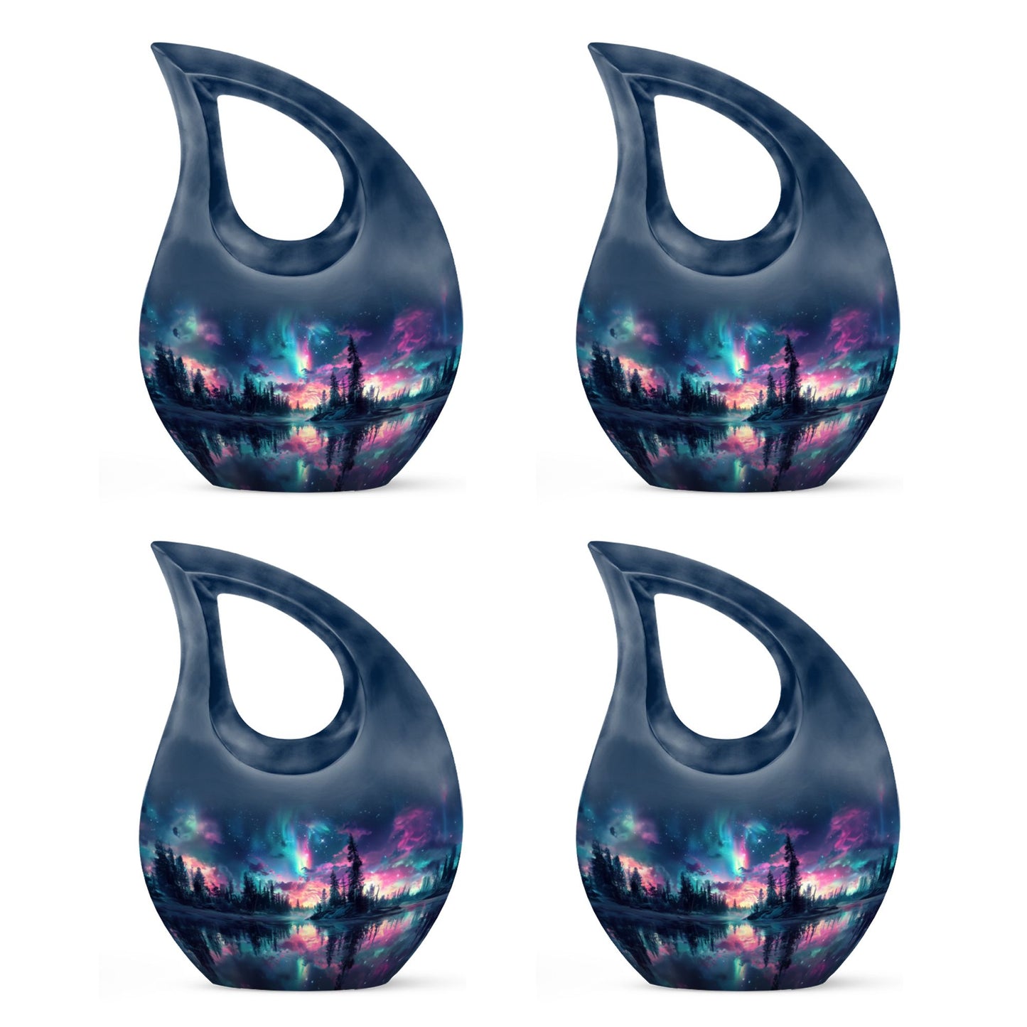  Aurora Borealis Cross Drop memorial urn