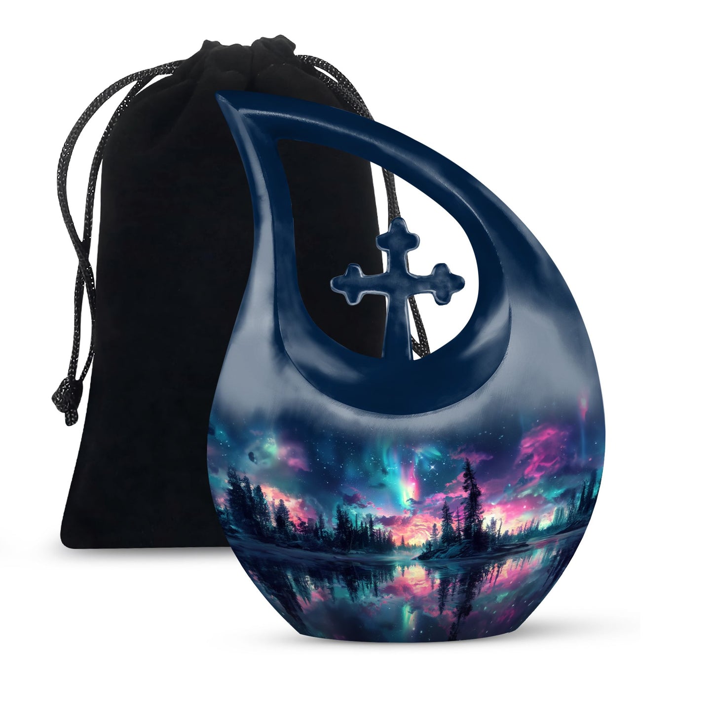 Personalized Galaxy Memorial Urn for Human Ashes - 10-inch, 200 cu in - Yatskia
