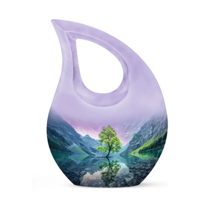 Aurora Borealis cross drop urn