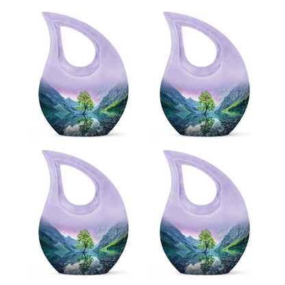 Aurora Borealis cross drop urn