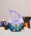 Aurora Borealis cross drop urn